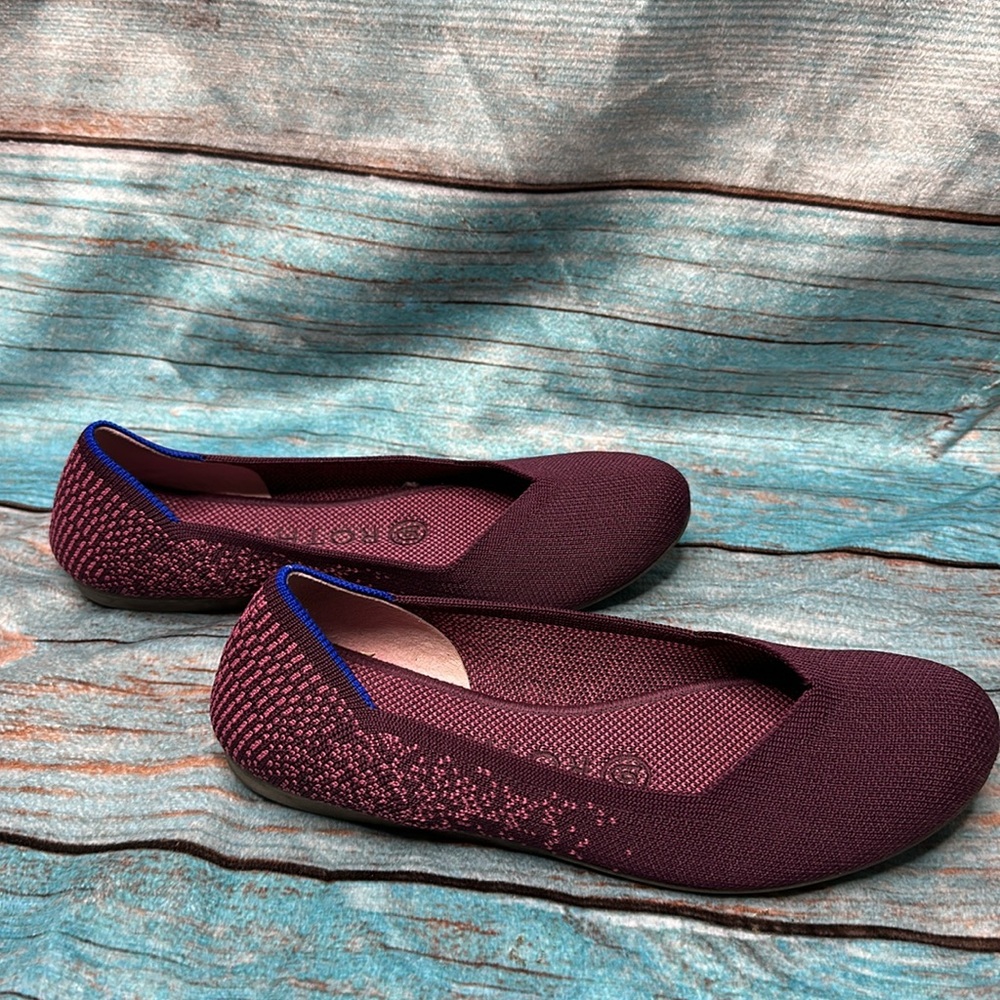 Rothy's Flat Fig Python Purple Round Toe Retired … - image 5